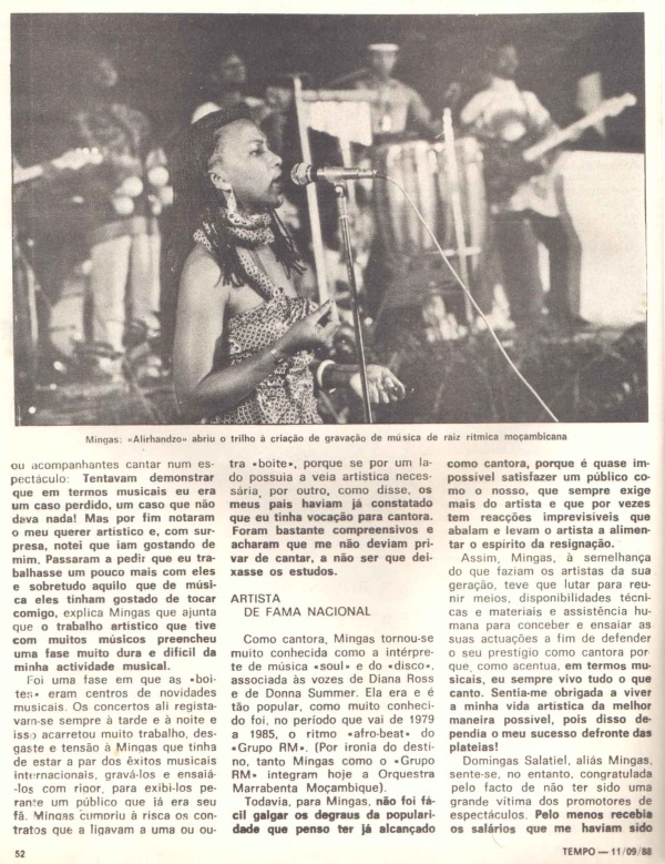'Tempo' (Weekly news magazine, Mozambique), September 11, 1988 - Page 52