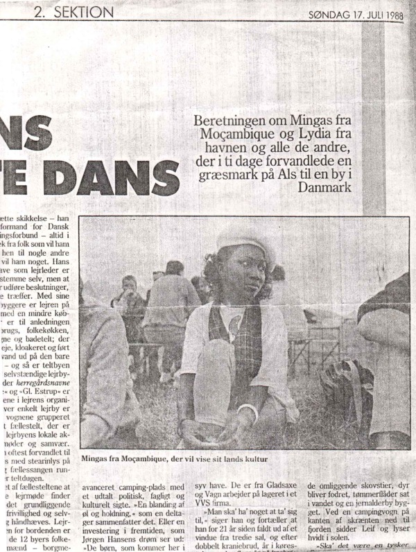 Mingas in Denmark with Orchestra Marrabenta in 1988