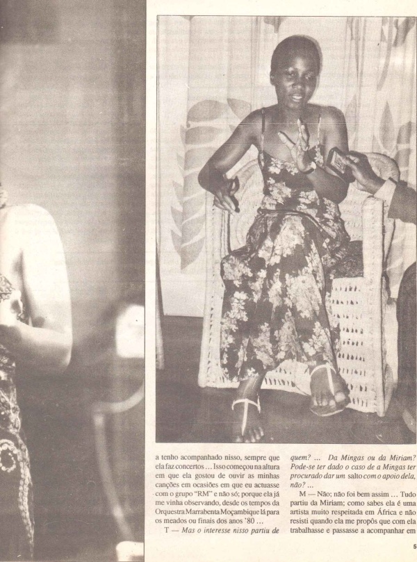 'Tempo' (Weekly news magazine, Mozambique), May 12, 1996. Cover Article about Mingas (Page 5)