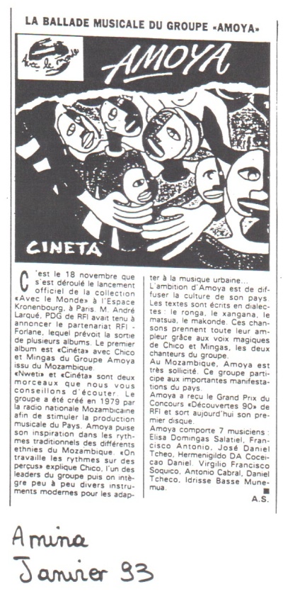 'Amina' (France) January, 1993