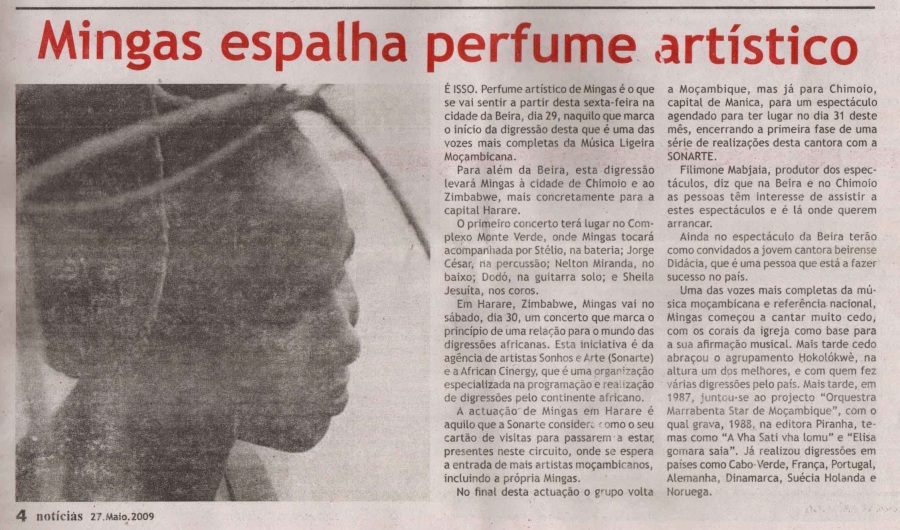 'Noticias' (News daily, Moçambique), May 27, 2009