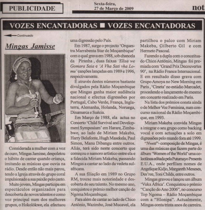'Noticias', March 27, 2009