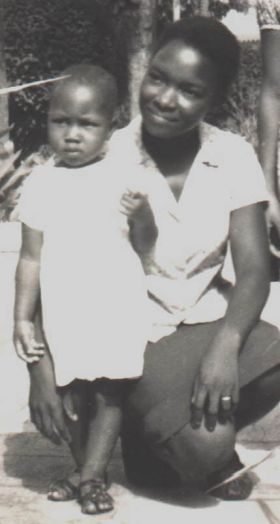With Tia Julietta in Maputo, 1961