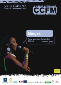 Poster: Mingas at Centro Cultural Franco-Moçambicano, Maputo, September 6, 2011