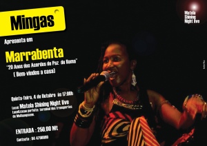 Poster: Mingas at 'Matola Shining Night Live', Oct 4, 2012