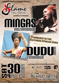 Harare, Zimbabwe:  FLAME (Female Literary Arts & Music Enterprise) at the Mannenberg Jazz Club, May 30, 2009 