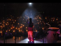 CCFM, March 2011:  Mingas dedicated her song 'Vumela' to women everywhere... (Photo by ps)
