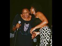 Mingas with Miriam Makeba in Maputo 2002 (Photo by ps)