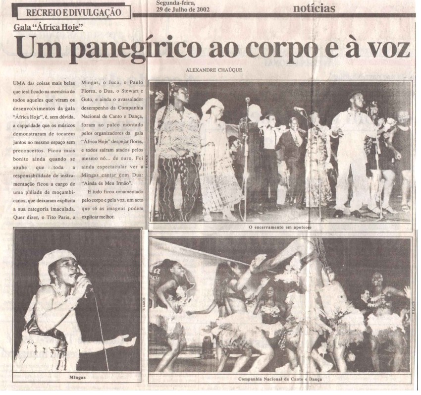 'Noticias' (News Daily, Moçambique) July 29, 2002