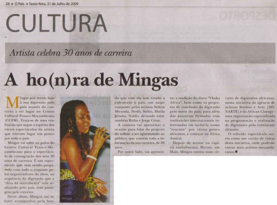 'O Pais' July 31, 2009