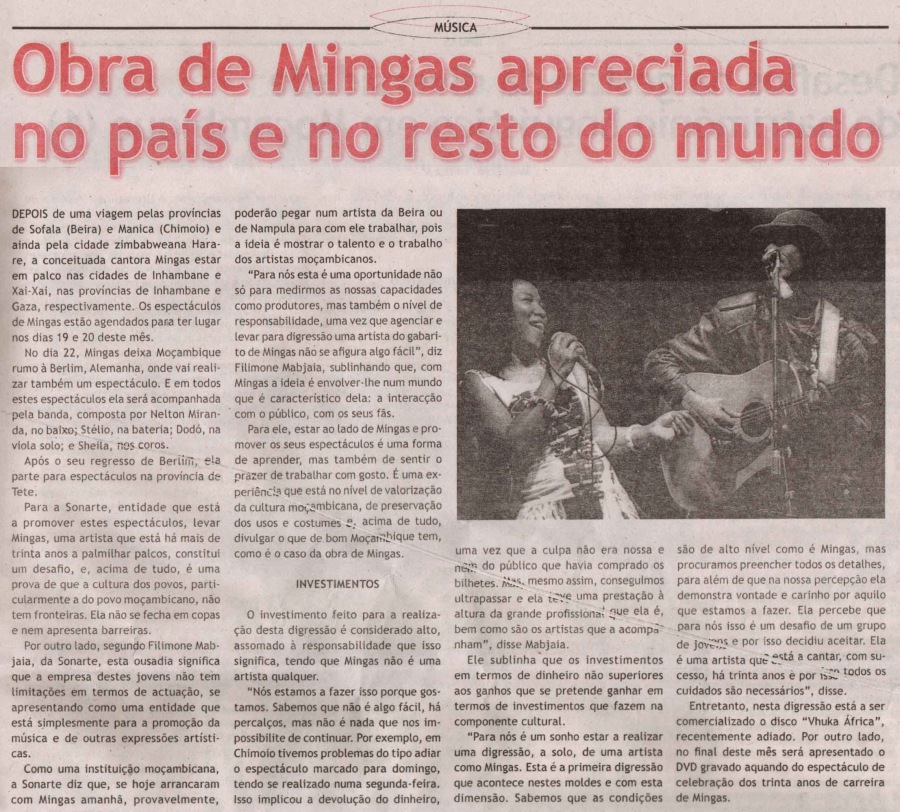 'Noticias', Cultura-section, June 10, 2009