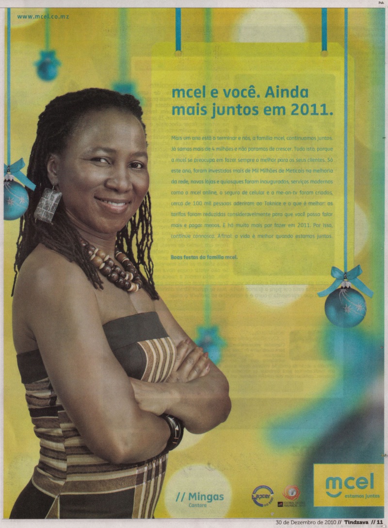 MCel 'End of year message' (Advertisement in 'O Pais', December 30, 2010)