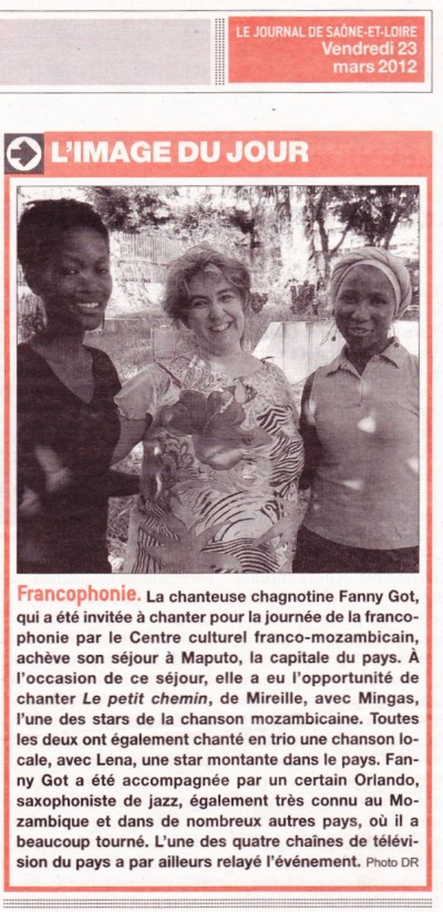 Journal Saone et Loire, March 23, 2012