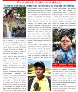 'Esquente', June 17, 2013: Mingas launching the organization 'Vukka' on Children's Day, June 1