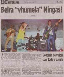 'Noticias Cultura', November 5, 2014: Mingas' performance in Beira on October 31