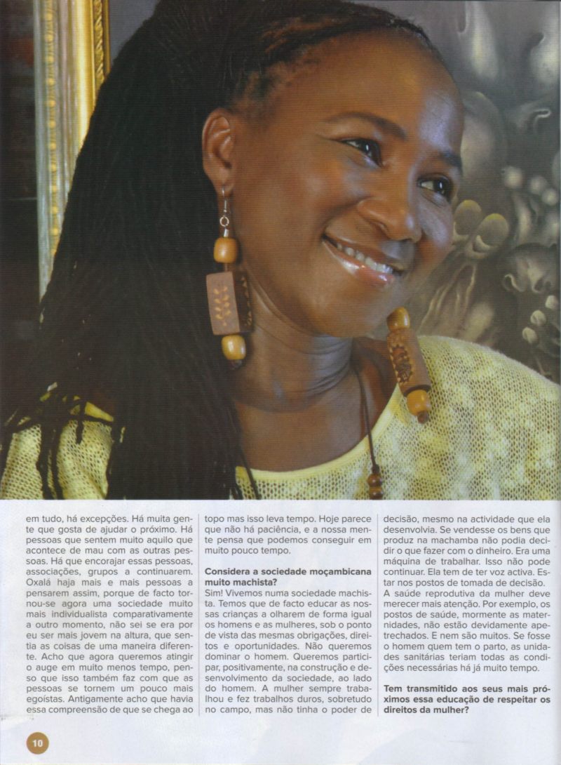 'Missanga' magazine, January 2015, Page 10 (no.4 of 9 pages): Cover article, Interview with Mingas