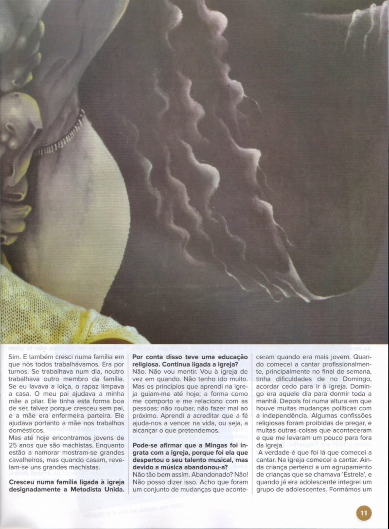 'Missanga' magazine, January 2015, Page 11 (no.5 of 9 pages): Cover article, Interview with Mingas