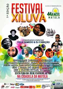 Poster: FESTIVAL XILUVA, Na Cidadela da Matola, Friday February 5, 2016