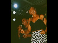Mingas with Miriam Makeba in Maputo 2002 (Photo by ps)