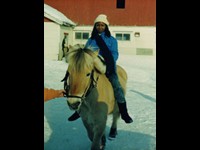 With Orchestra Marrabenta in Norway, March 1988 ....and on a horse! 